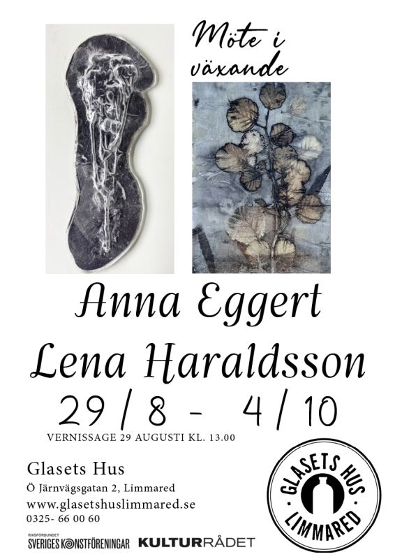 Möte i växande - Anna Eggert & Lena Haraldsson på Glasets hus i Limmared