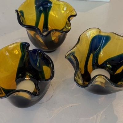 Ljuslyktor av Gunvor Larsson & Susann Wallander till salu i växthuset under Stockholmcraftweek 2025